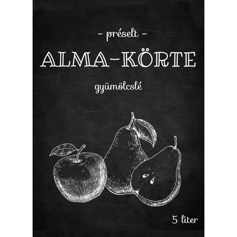 Alma-Körte 100% Rostos Gyümölcslé 5l (doboz nélkül)